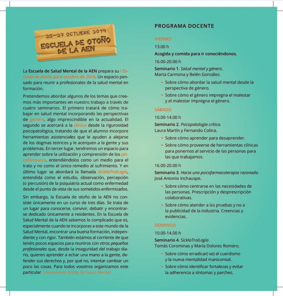 Escuela Otoño AEN 2